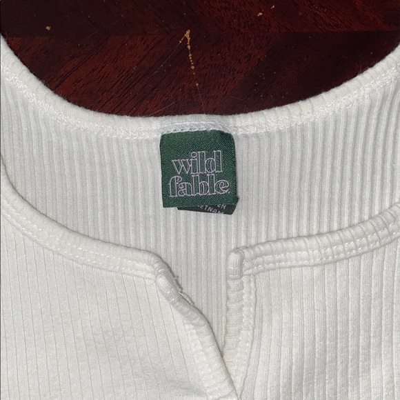 Wild Fable Ivory Ribbed Tank Top - Picture 2 of 3